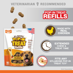 Nylabone Pop-in Refill Pollo Real: sabor natural para recompensas diarias