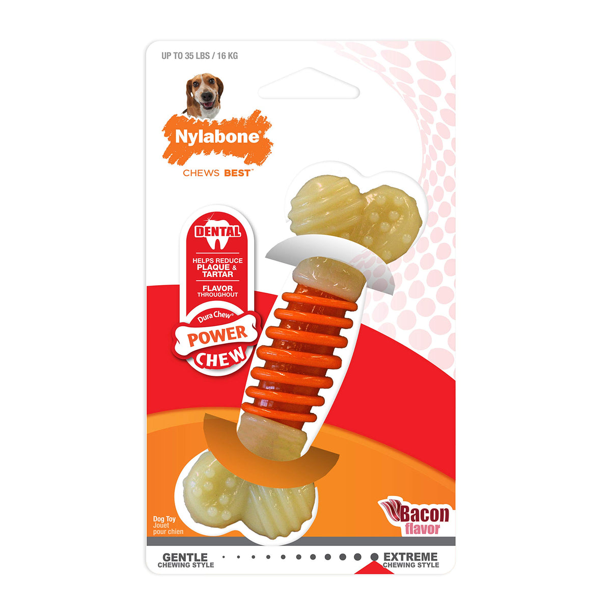 Nylabone PRO Action Hueso dental para perros; ayuda a la limpieza durante el juego.