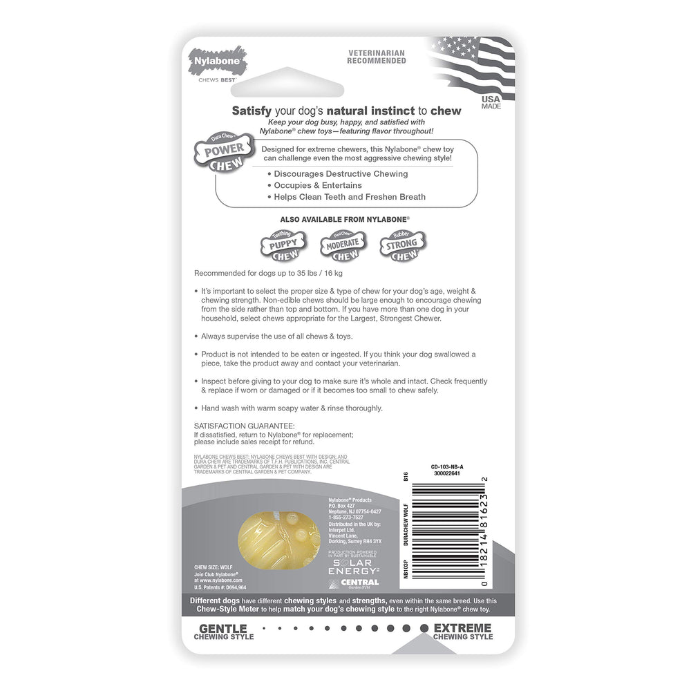 Nylabone PRO Action Ocupa y divierte, ideal para masticadores activos.
