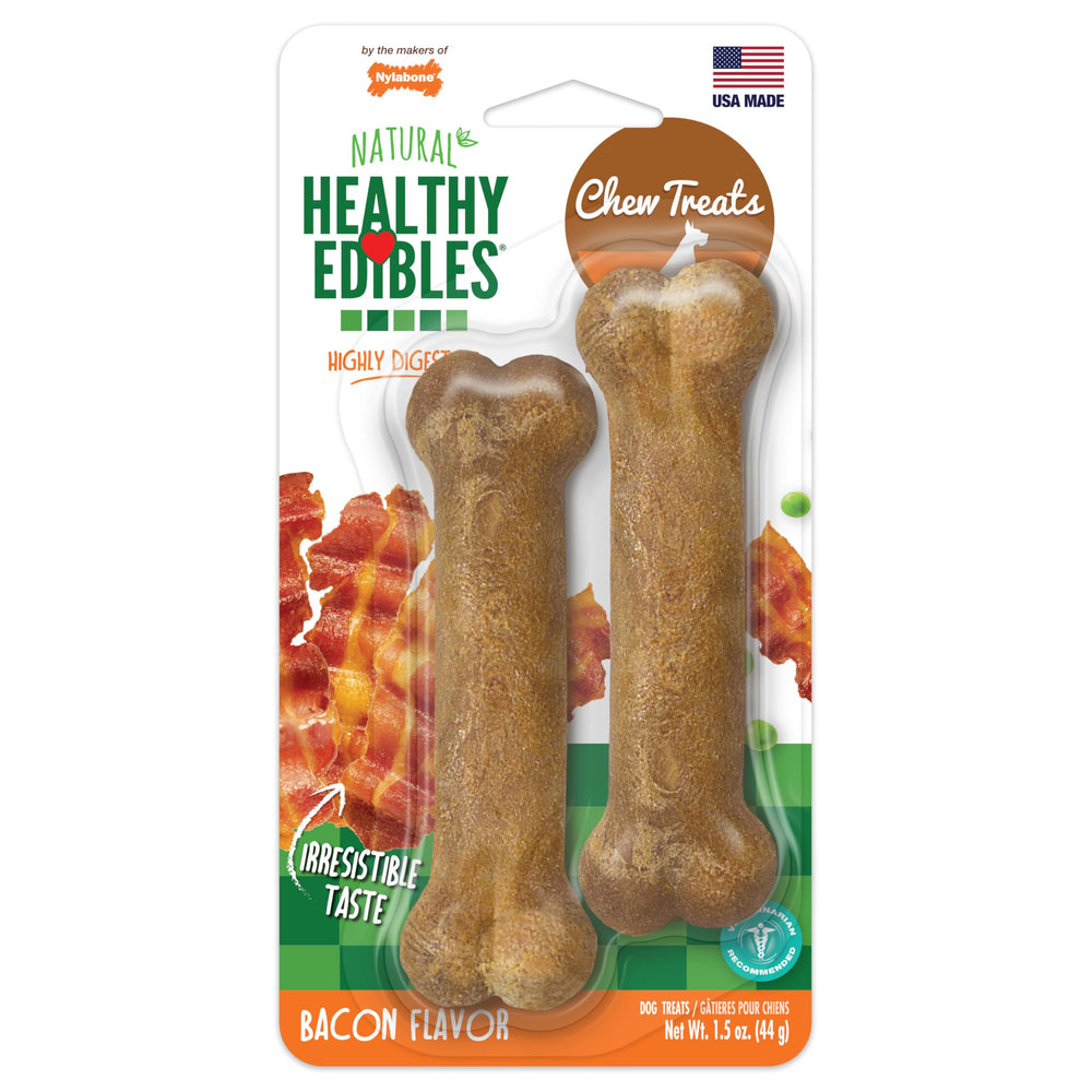 Nylabone hueso sabor bacon para perros, crujiente y duradero