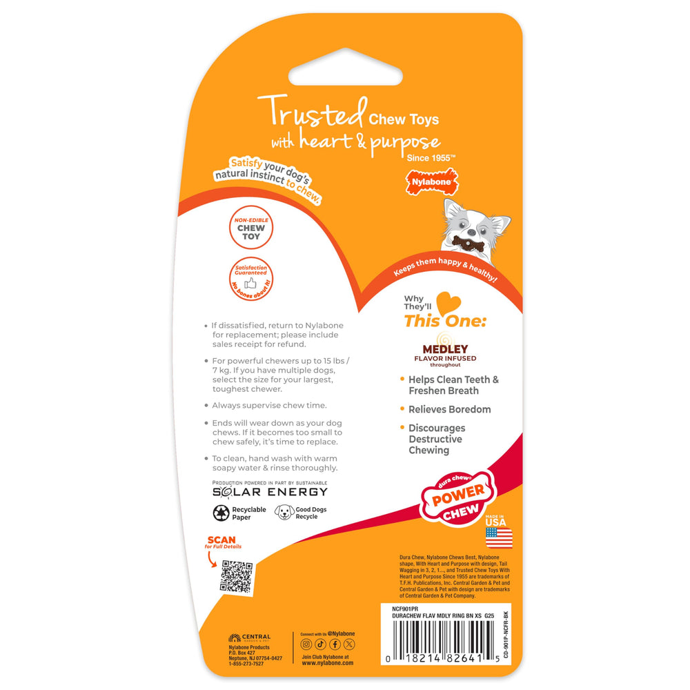Nylabone Ring Bone Power, seguridad y calidad en un juguete de masticación estadounidense.