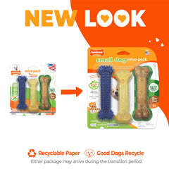Snack masticable Nylabone sabor pollo para perros.