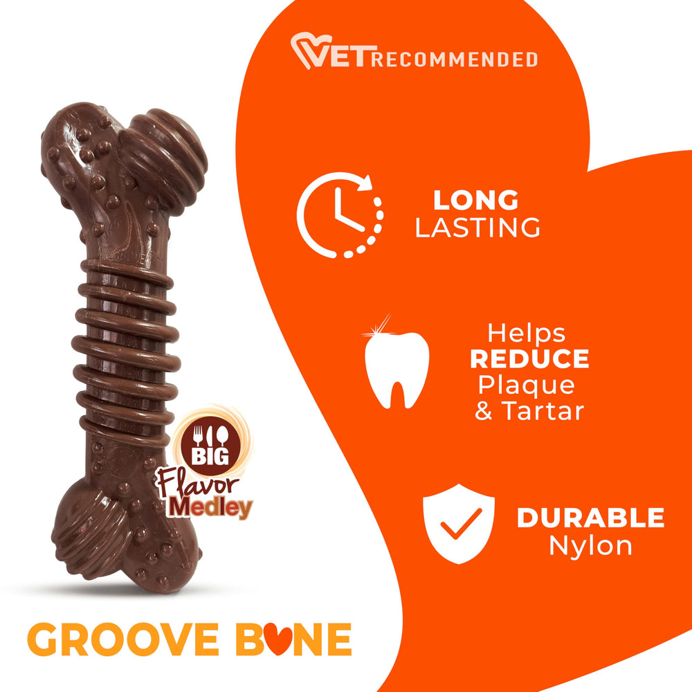 Nylabone superficie texturizada ayuda a limpiar dientes al masticar