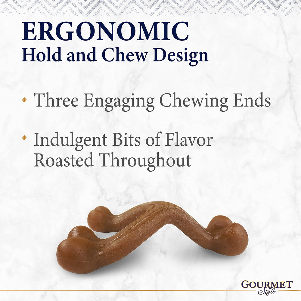Nylabone Wishbone ergonómico facilita agarre y masticación