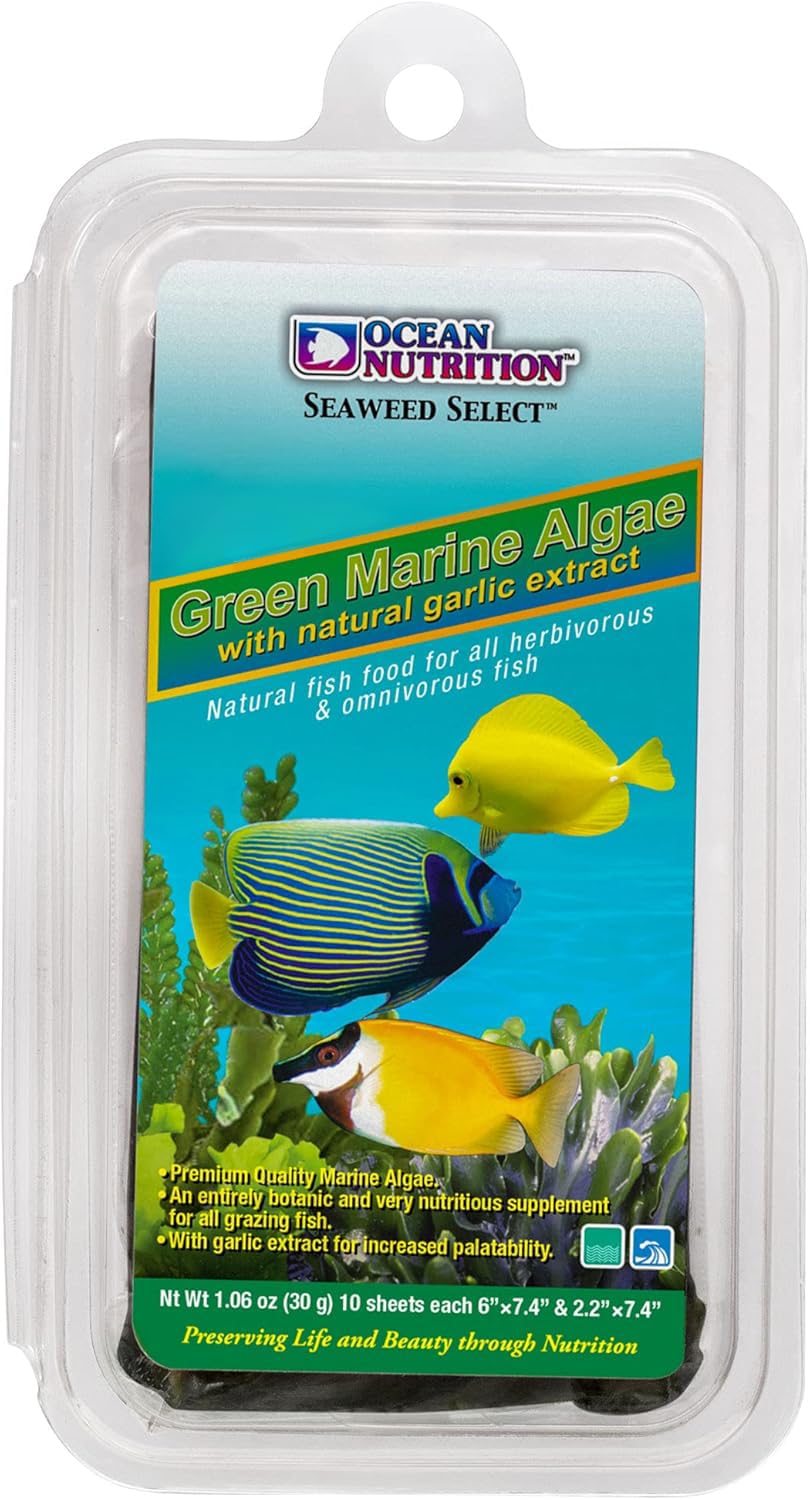 Ocean Nutrition Seaweed Select Green Marine Algae hojas verdes para alimentar peces herbívoros