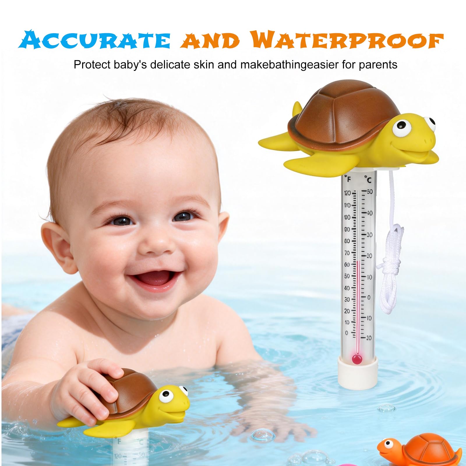 ODJSY termómetro flotante multi-escenas, perfecto para piscinas y jacuzzis.