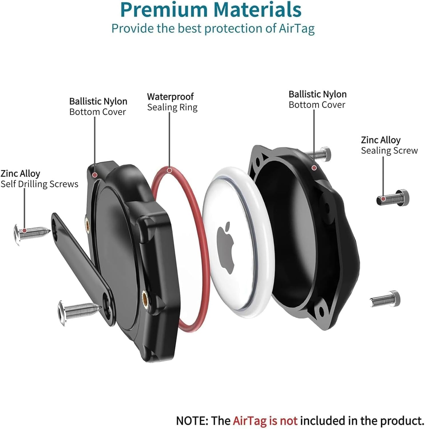 Odokele ajuste collar AirTag, compatible con varios anchos de collar