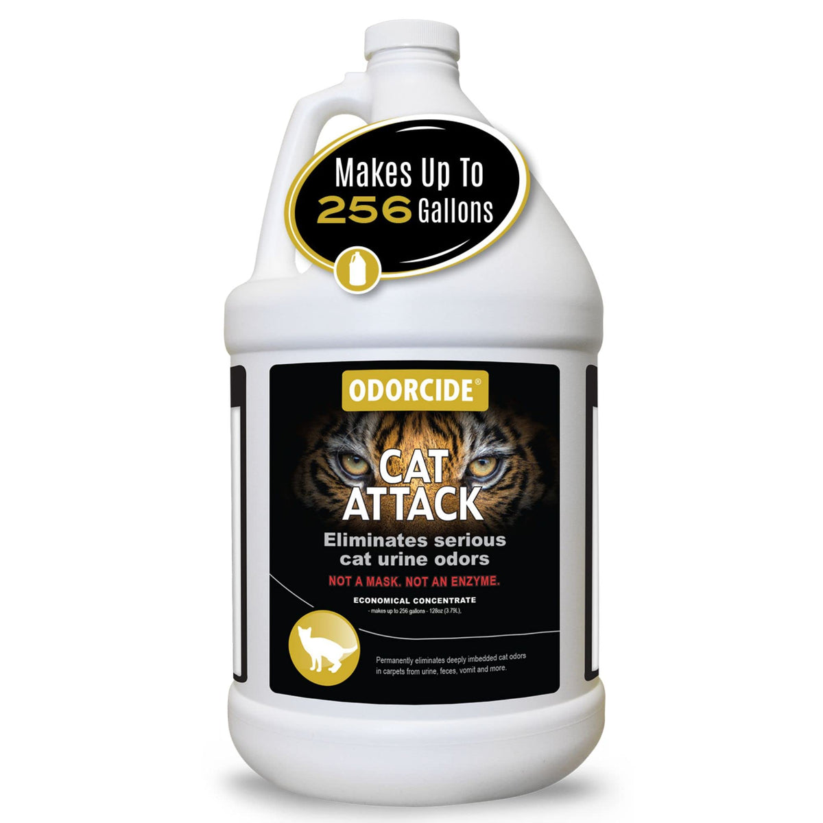 Odorcide Cat Attack Concentrate: botella para aplicación que elimina olores persistentes