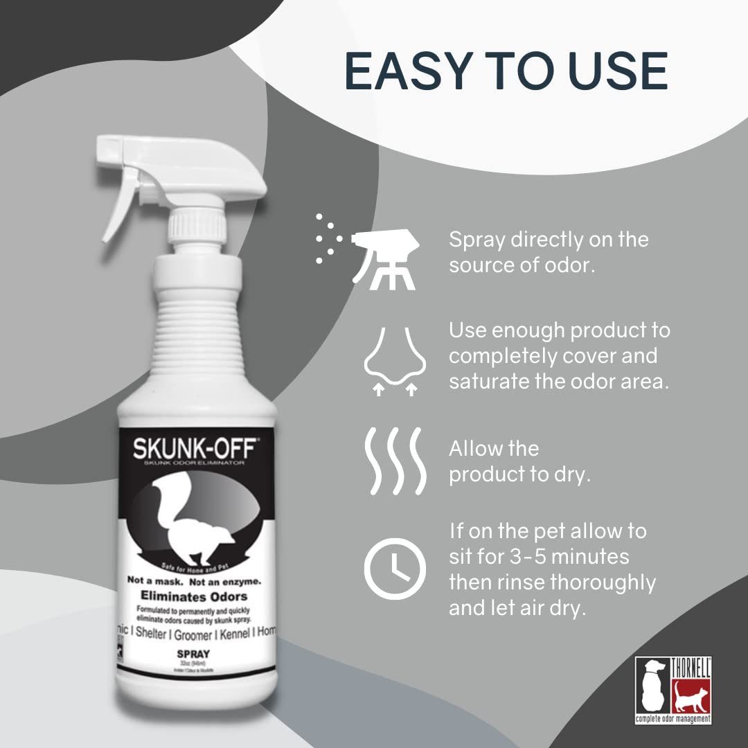 Odorcide Skunk Off: aplicación en perros para neutralizar olor de zorrino sin irritar