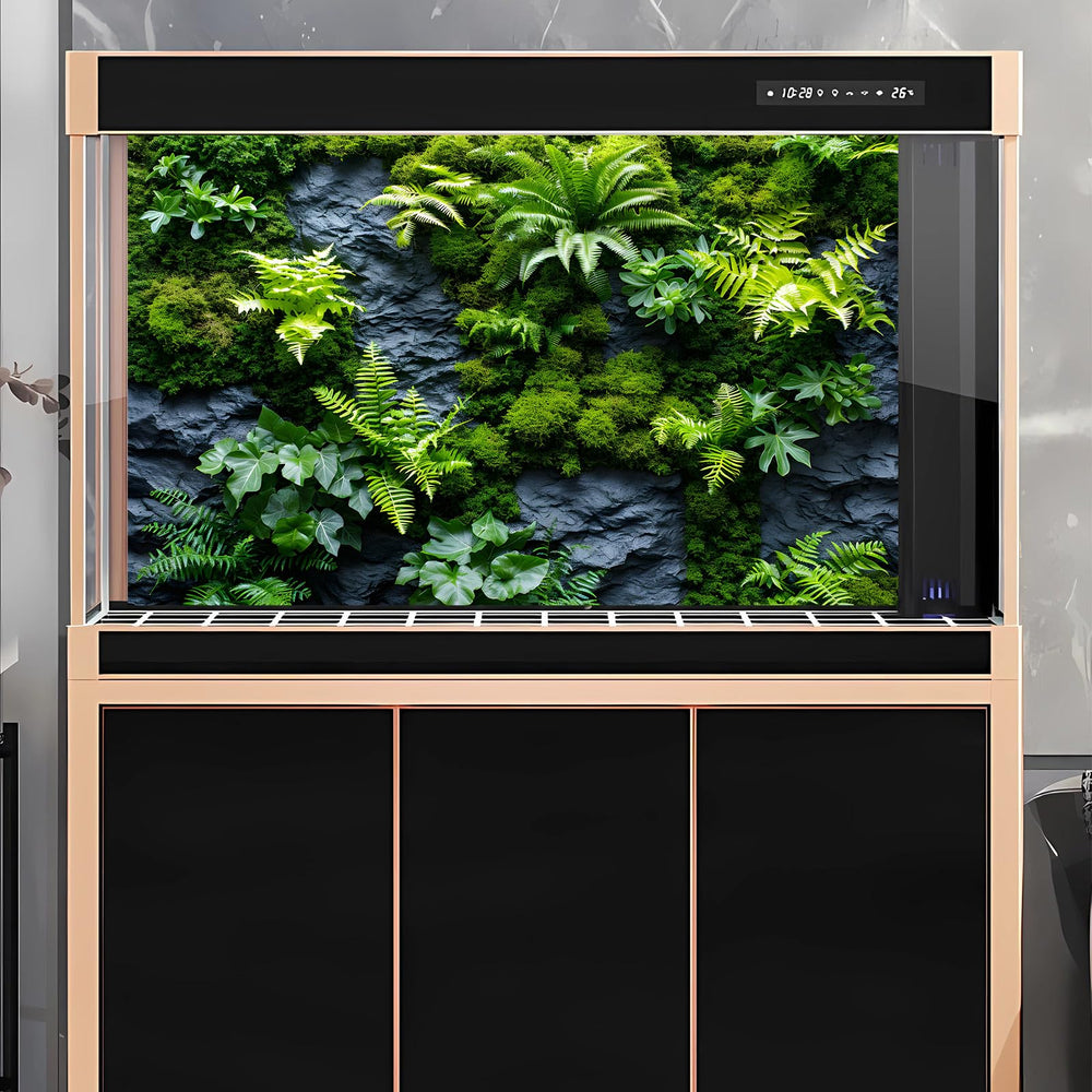 OHIOCATII fondo terrario con vegetación, aporta ambiente natural y fácil instalación.