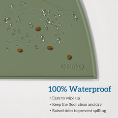 OHMO Alfombra lavable para alimentación, compatible con bebederos y mantiene el suelo seco.
