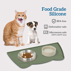 OHMO Almohadilla de alimentación para mascotas en silicona, flexible y apta para lavavajillas.