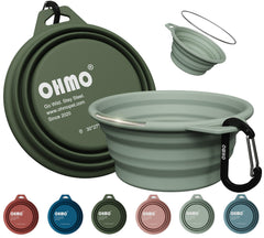 OHMO cuenco perro plegable 400ml, ideal para viajes y paseos