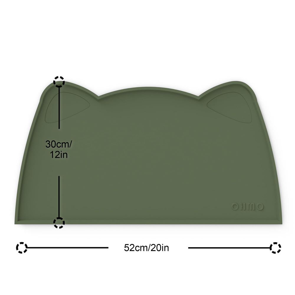 OHMO Placa de alimentación para mascotas en silicona, impermeable y fácil de limpiar.