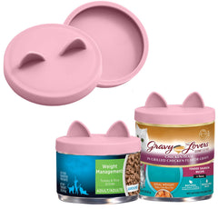 OHMO tapa de silicona rosa para latas de comida de gato de 3 oz