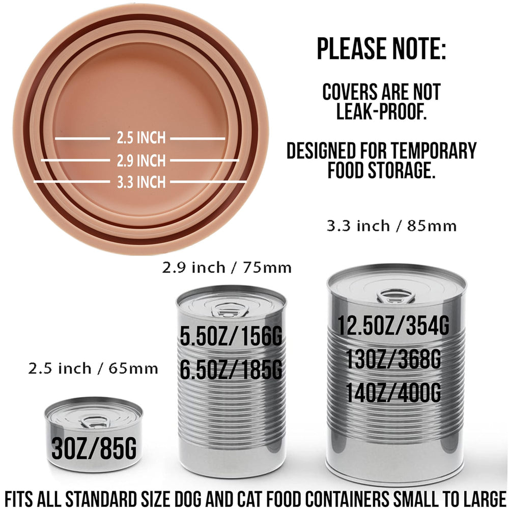 OHMO tapas de latas en silicona con tres diámetros para latas de 2,5 a 14 oz.