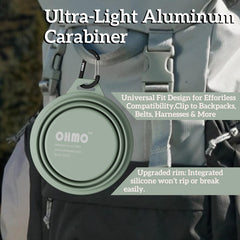 OHMO tazón plegable camuflaje abierto, muestra capacidad de 400 ml