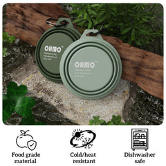 OHMO tazón plegable camuflaje cerrado, cómodo para almacenamiento