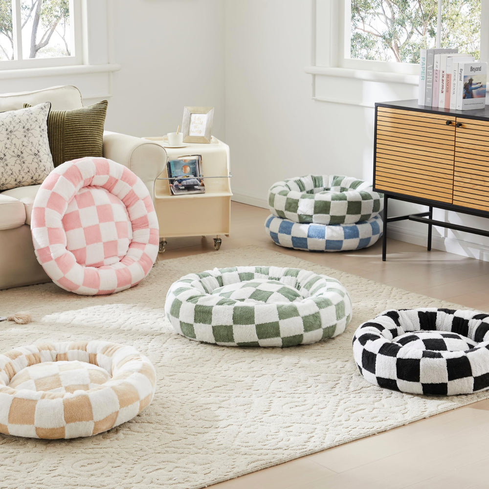 Ohocut cama redonda para gatos y perros pequeños, refugio cómodo para siestas.