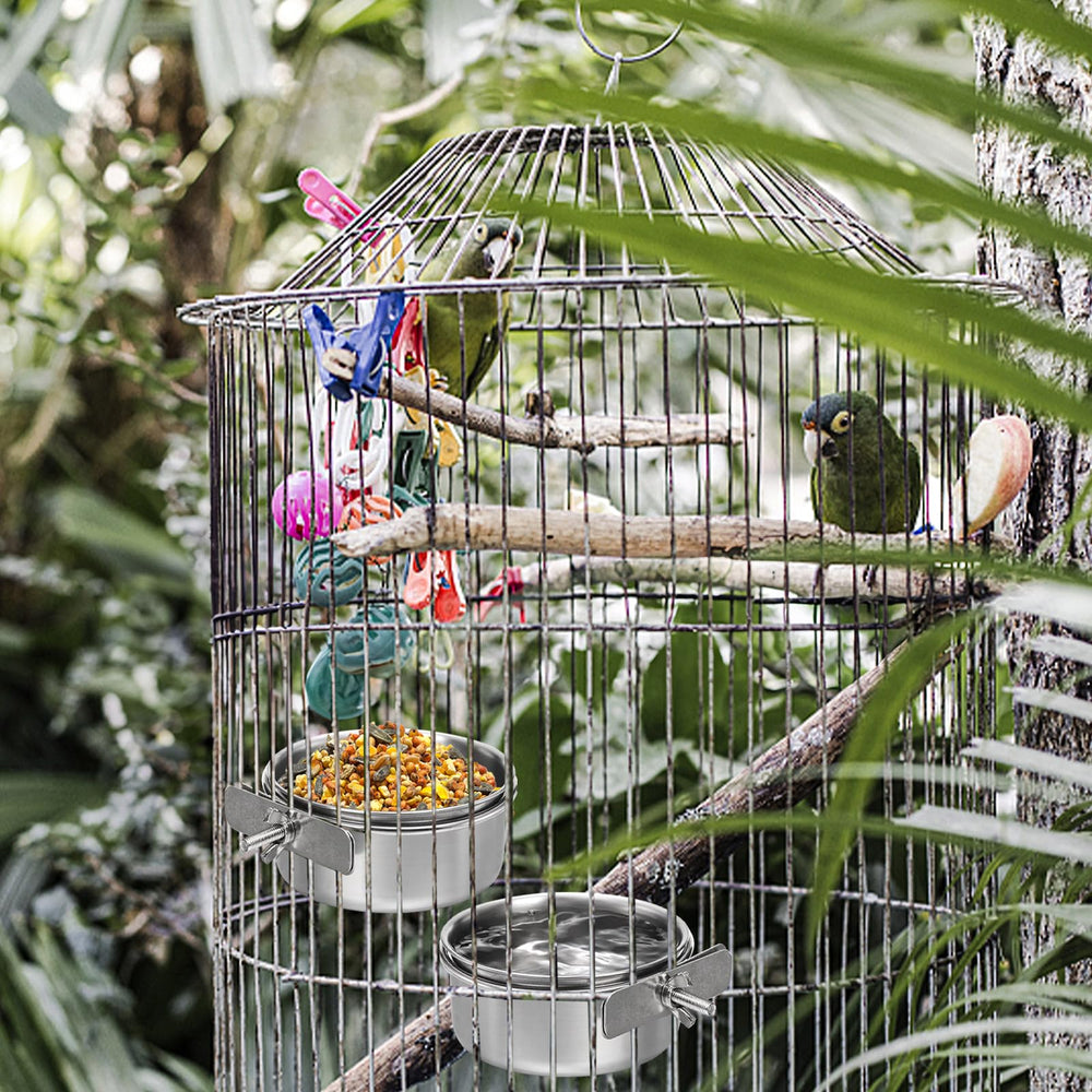 Okllen conjunto de 4 cuencos de alimentación para aves enjaula
