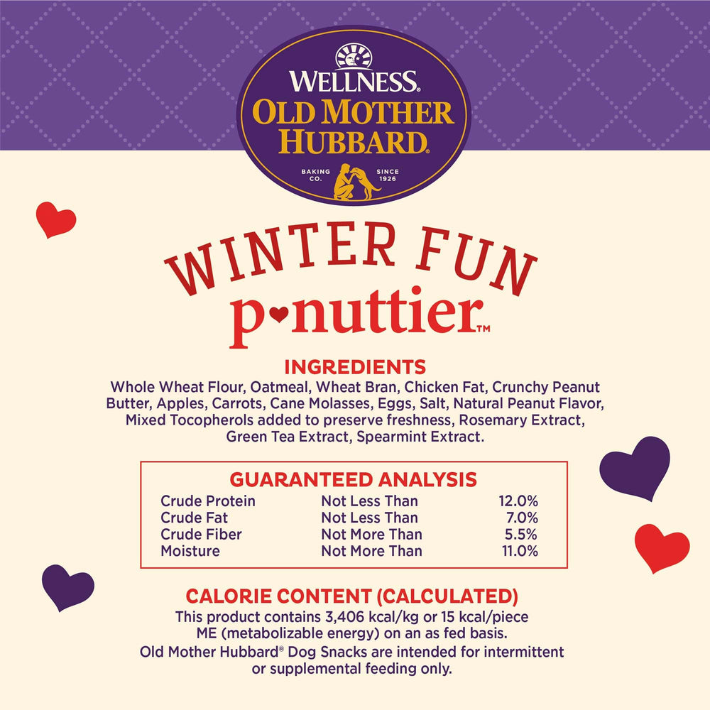 Ingredientes simples: maní, frutas y vegetales en galletas Old Mother Hubbard