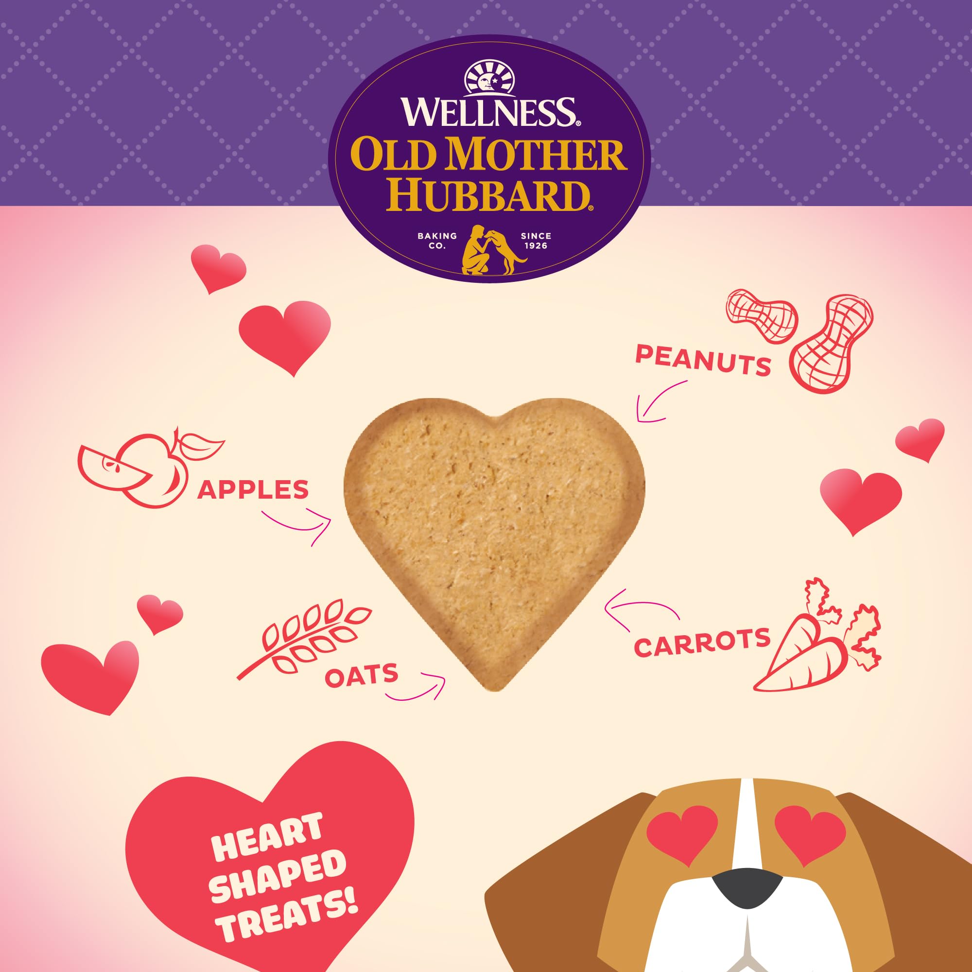 Old Mother Hubbard Bits of Love P-Nuttier, ingredientes naturales para snacks seguros.