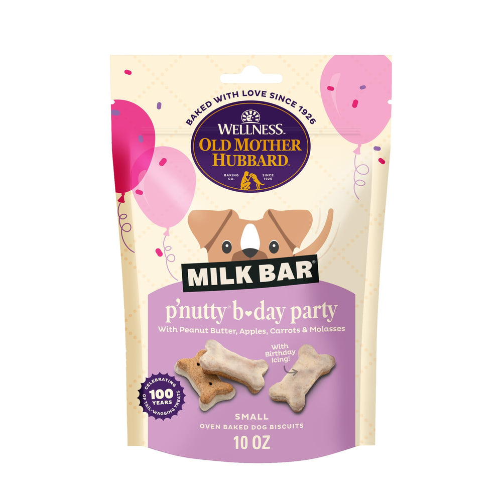 Old Mother Hubbard Milk Bar P’Nutty B-Day Party, galletas festivas para cumpleaños de perros.