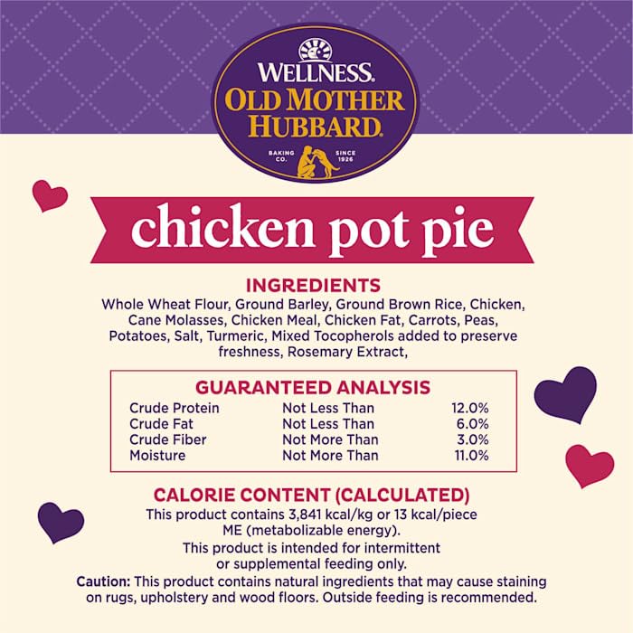 Old Mother Hubbard Mini Pie Ingredientes Naturales: snack saludable con ingredientes premium.