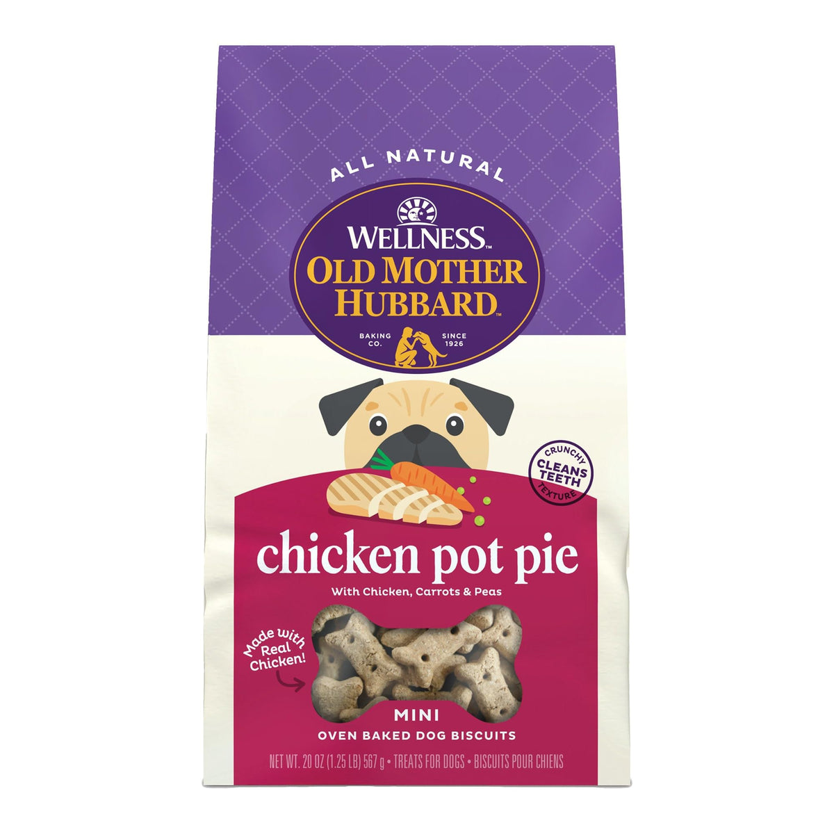 Old Mother Hubbard Mini Pie Pollo Crujiente: bocado perfecto para entrenamiento diario.