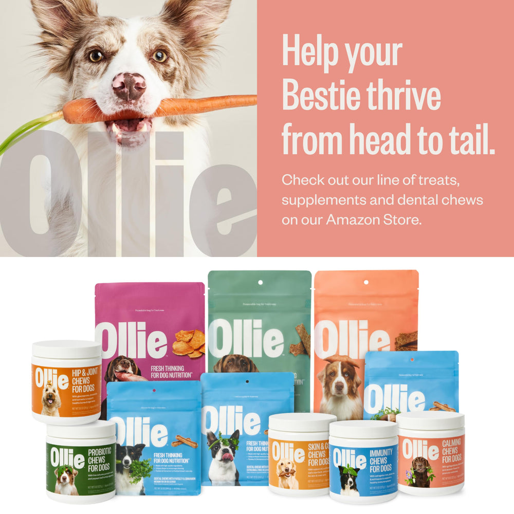 Ollie 5 oz serving ready for everyday snacking and rewards.