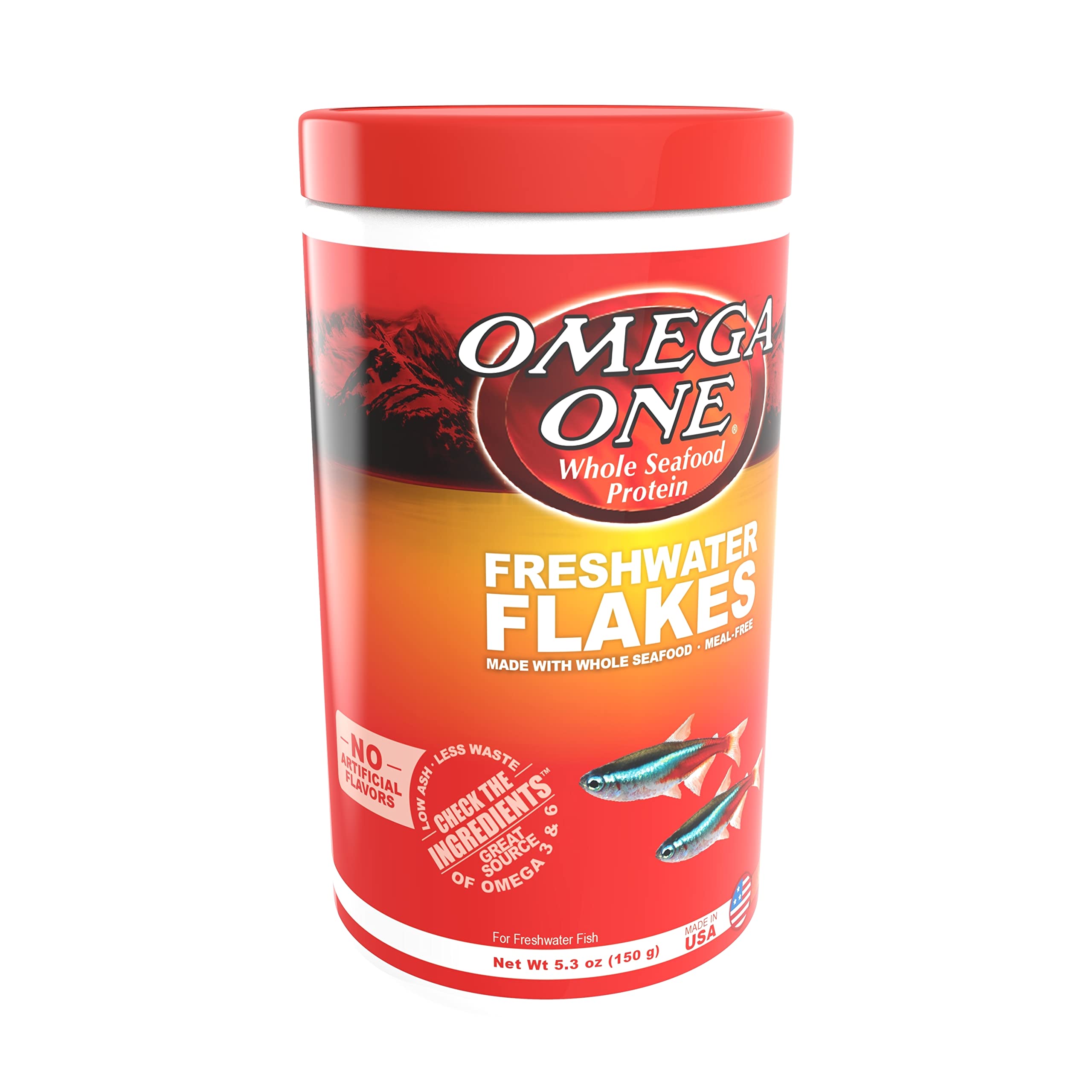 Omega One escamas agua dulce en envase: aporte nutritivo para peces