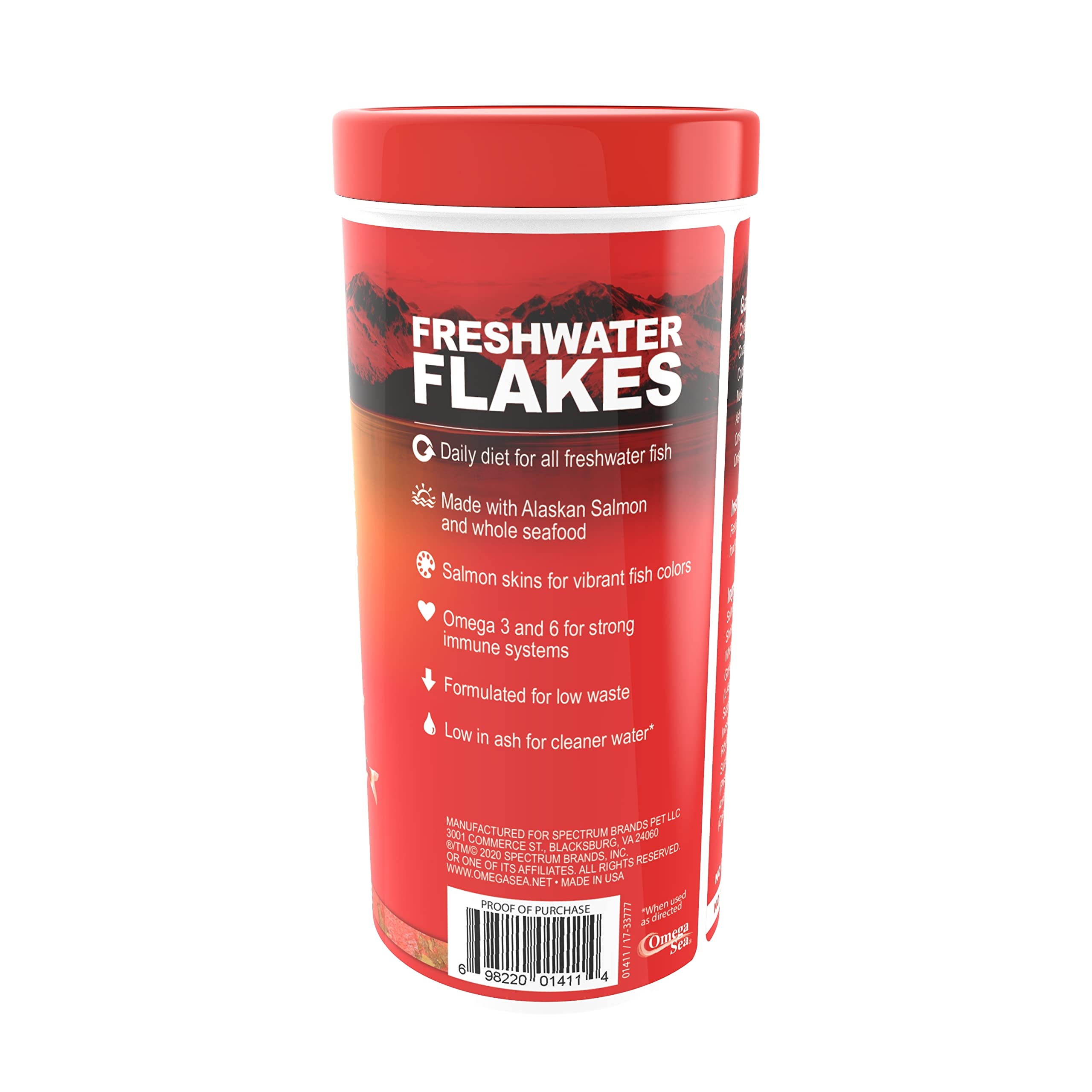 Omega One Freshwater Flakes ayudan a mantener un tanque más limpio gracias a su insolubilidad.