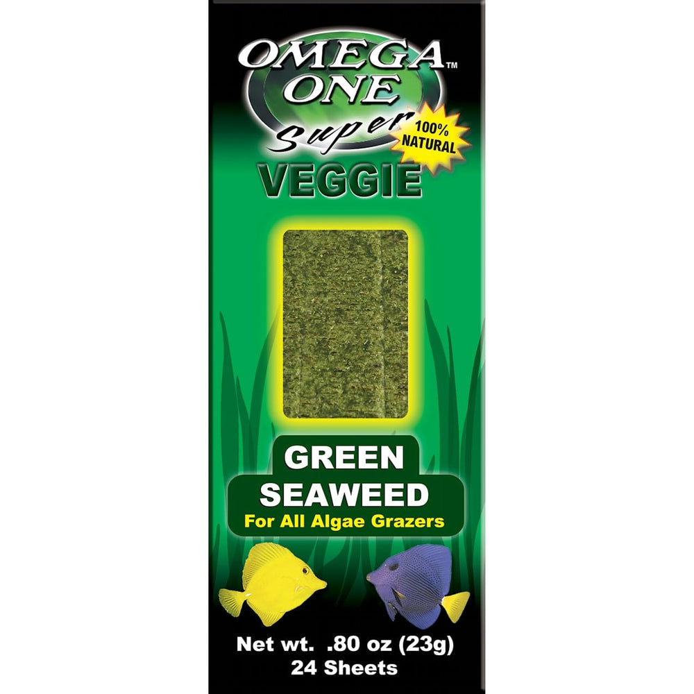 Omega One Nori Verde, hojas de nori verdes para alimentación diaria de peces
