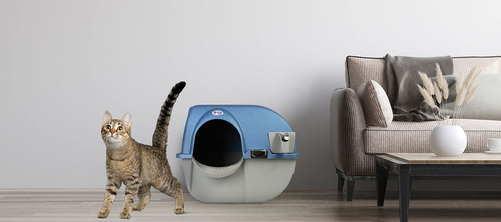Omega Paw Rodar y Limpiar: clips cromados y detalles en azul perla.