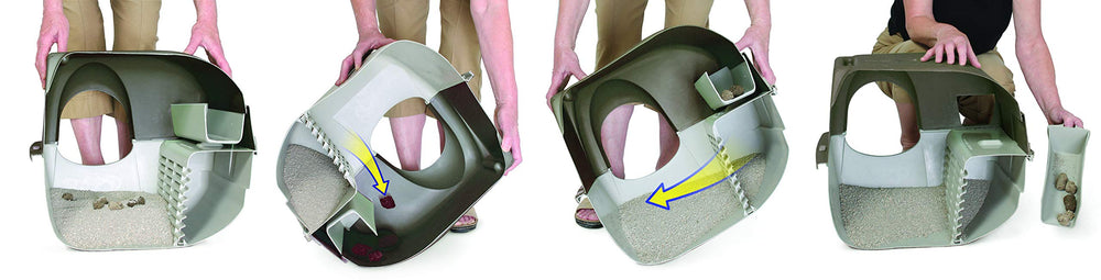 Omega Paw Rodar y Limpiar: tamaño grande, ideal para gatos grandes o varios.