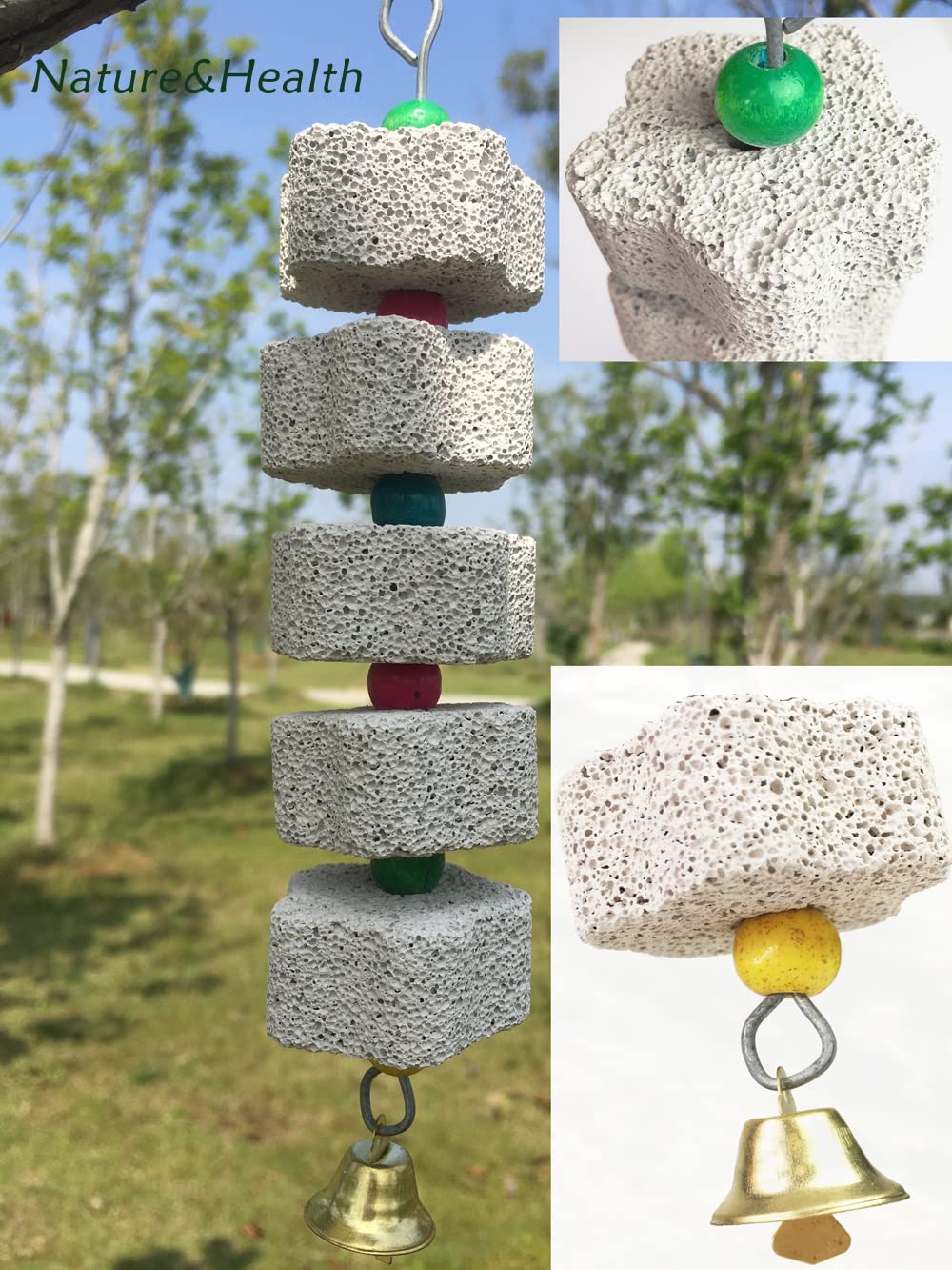 OMYZERO conjunto de dos piezas mordedor para aves.