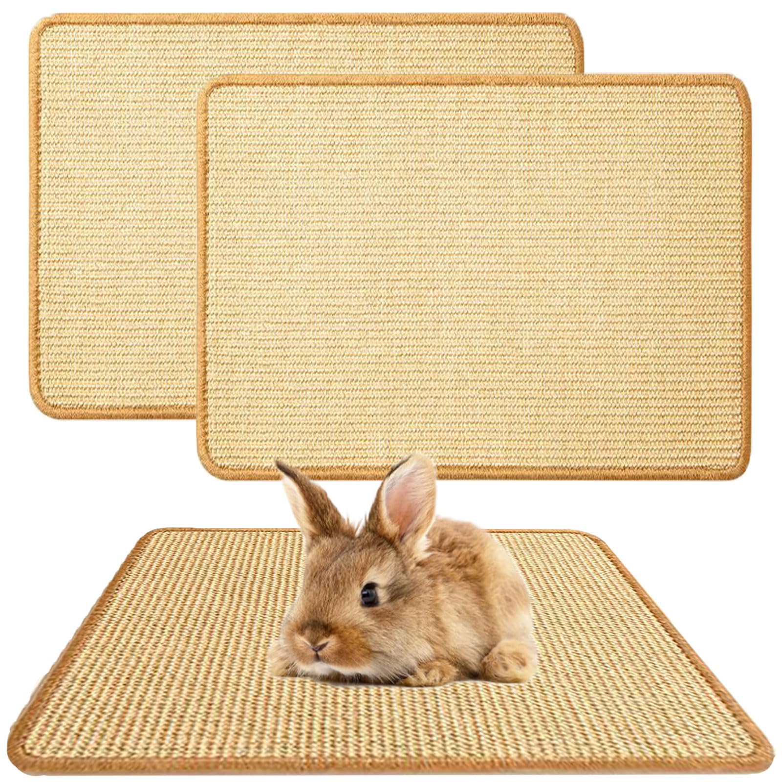 Oncpcare alfombrilla rasca-conejo de sisal natural para juego y cuidado de uñas.