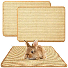 Oncpcare alfombrilla rasca-conejo de sisal natural para juego y cuidado de uñas.
