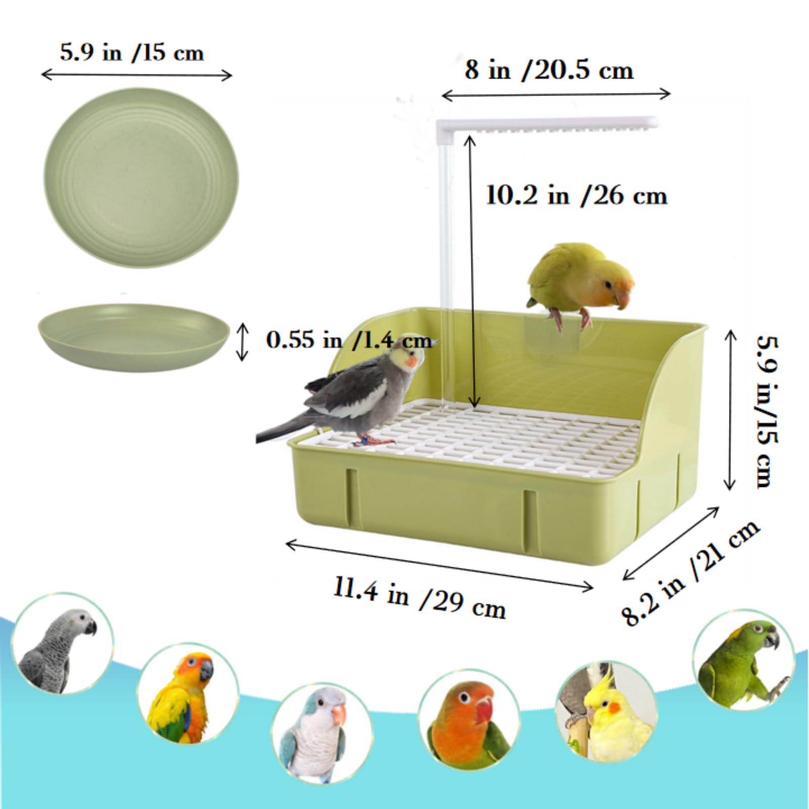 Oncpcare banera ave capacidad alta ideal para aves grandes