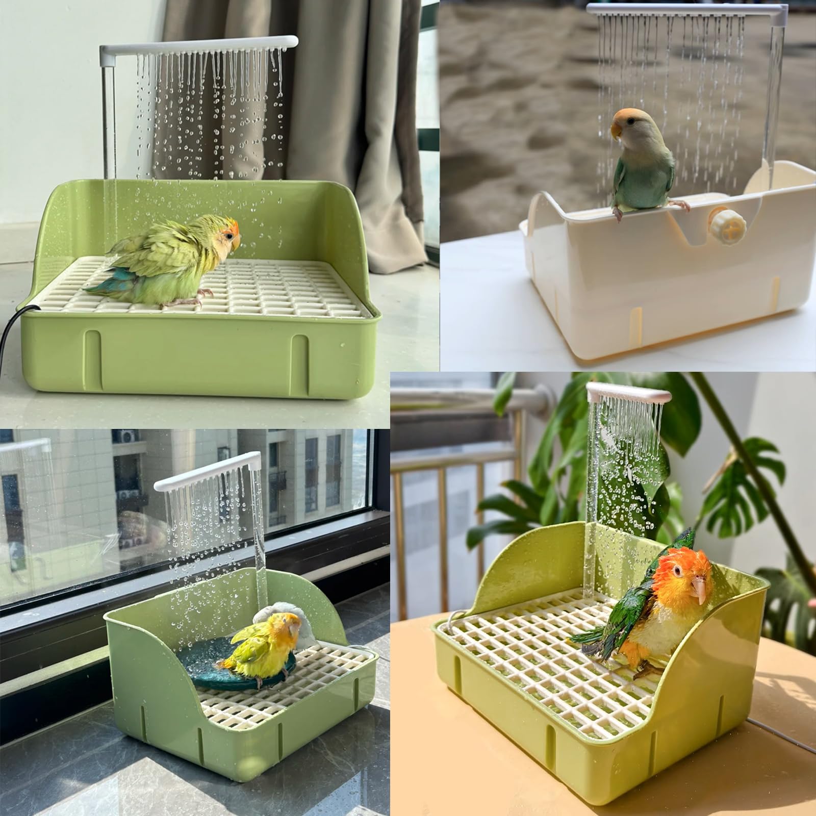 Oncpcare flujo de agua estable para aves durante el baño