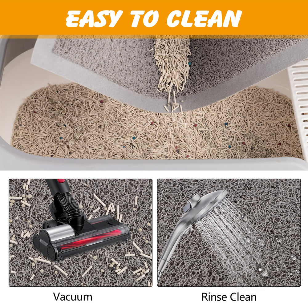 Alfombra Ondware para arena de gato con acabado gris, complemento neutro