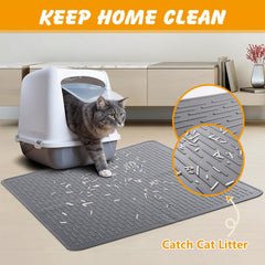 Ondware alfombra silicona, superficie de fácil limpieza para arenero de gatos, mantiene limpio.