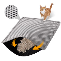 ondware alfombrilla para caja de arena, doble capa honeycomb, captura arena fácilmente