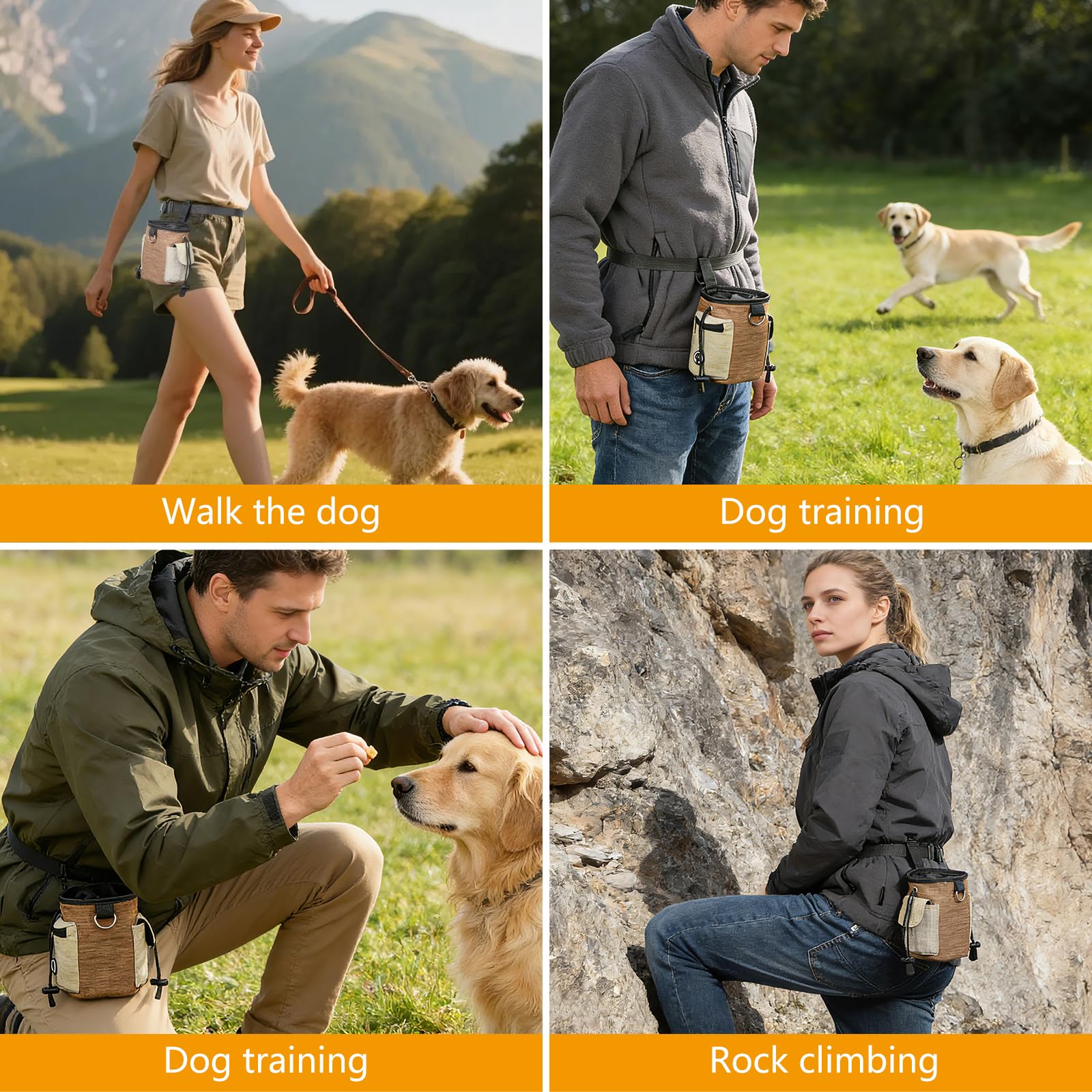 Ondware incluye clicker y bolsas desechables para entrenamiento y limpieza
