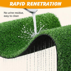 Drenaje rápido con pasto perforado que canaliza la orina hacia la bandeja.