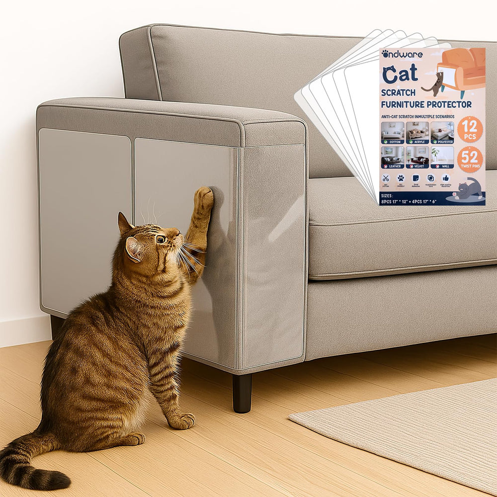 Ondware protector para sofá, adhesivo transparente, protege de arañazos de gatos sin alterar la estética.