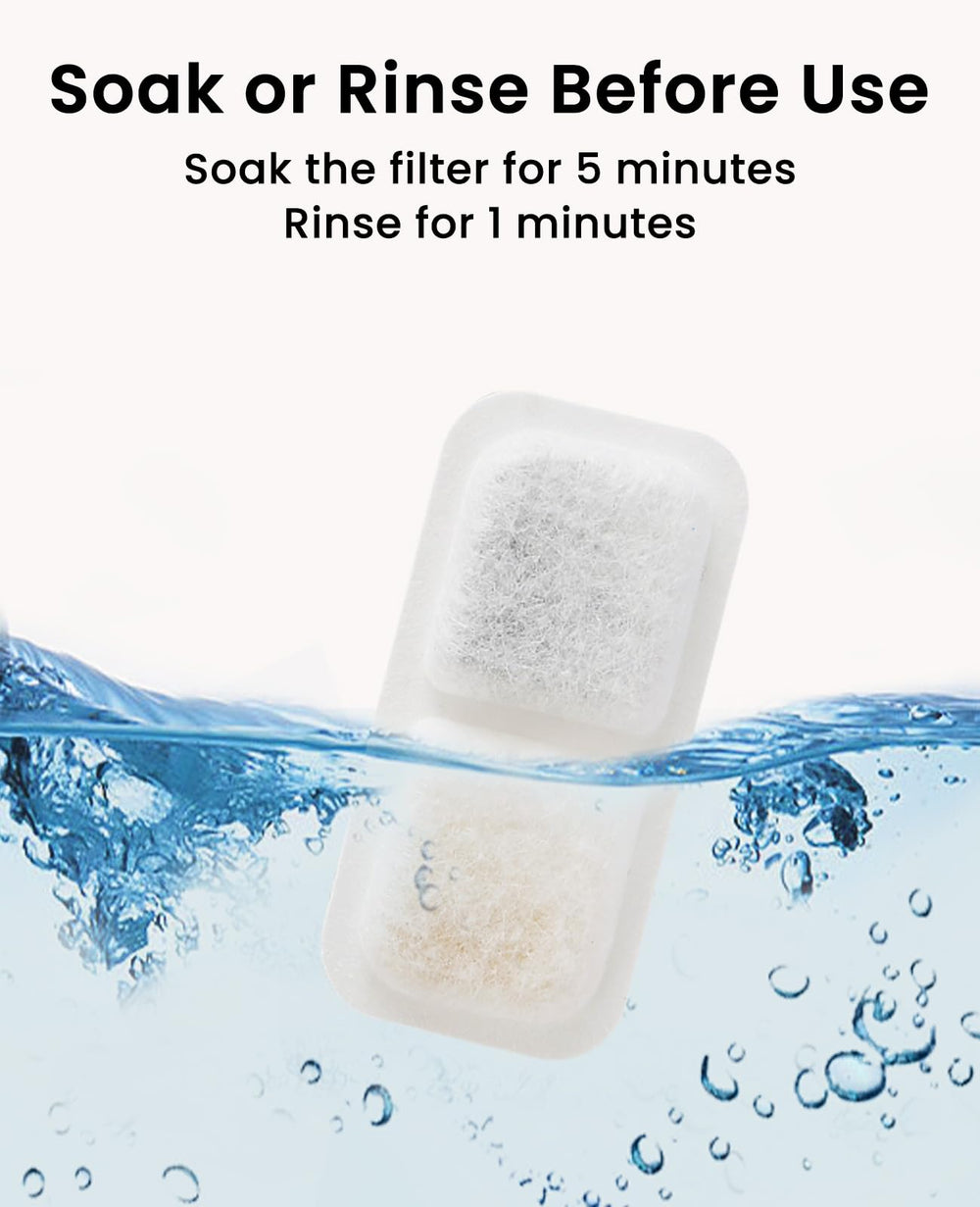 Oneisall filtro de carbón activado para purificar agua de mascotas, sabor más fresco
