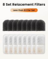 Oneisall pre-filtros y esponjas para fuente de agua, eliminan impurezas y pelos