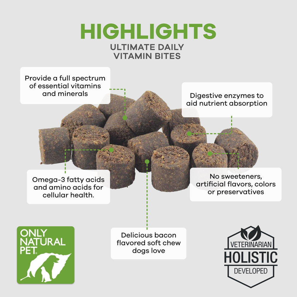 Only Natural Pet dosis diarias de vitaminas para perros, apoyo digestivo