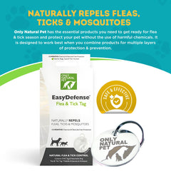 Only Natural Pet EasyDefense clip ligero en collar, fácil de poner sin añadir volumen